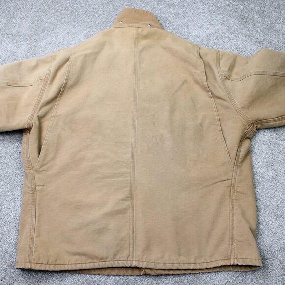VTG Carhartt Jacket Mens XL Brown Detroit Chore Barn Blanket-Lined Distressed - Picture 10 of 16